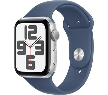 APPLE Watch SE 2 - 44mm Silver Aluminium Case with Denim Sport Band, M/L - Good